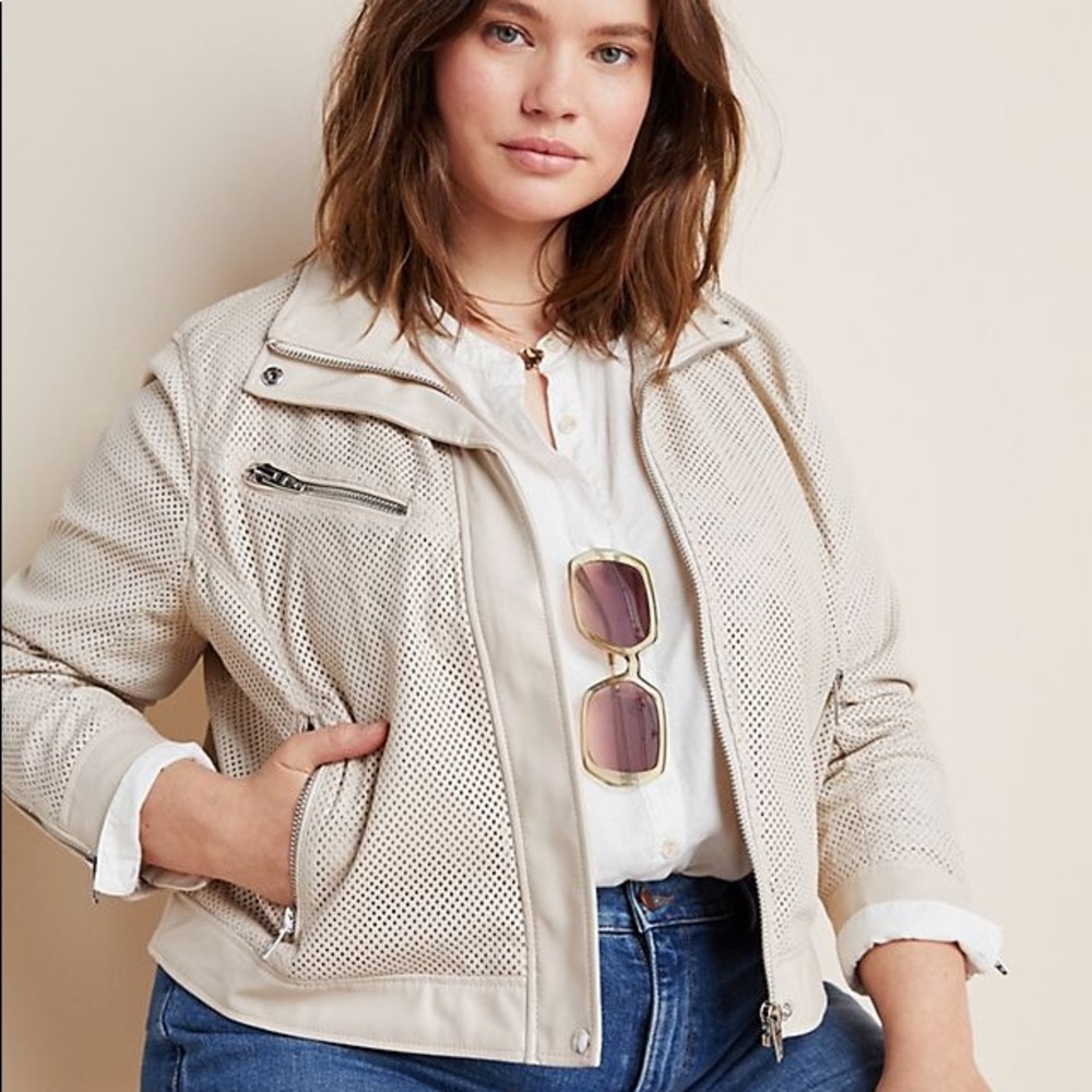 NWT! - Anthropologie Imelda Moto Perforated Jacket